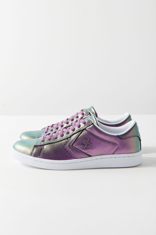 converse pro leather lp iridescent leather low top sneaker