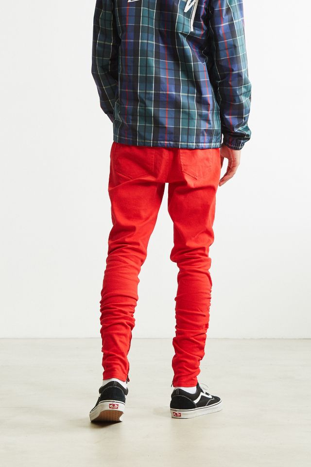 UO Red Skinny Stacked Pant #3