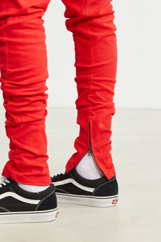 UO Red Skinny Stacked Pant #4