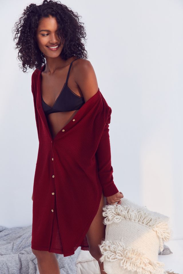 Out From Under Rebecca Oversized Thermal Button-Front Top #5