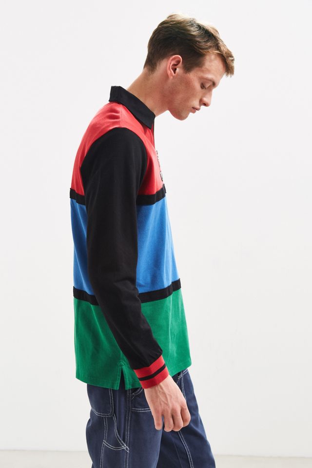 Lazy Oaf Colorblock Zip Rugby Shirt | Urban Outfitters