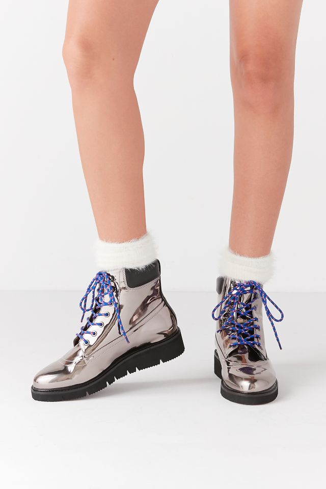 Shellys London Erin Silver Hiker Boot #4