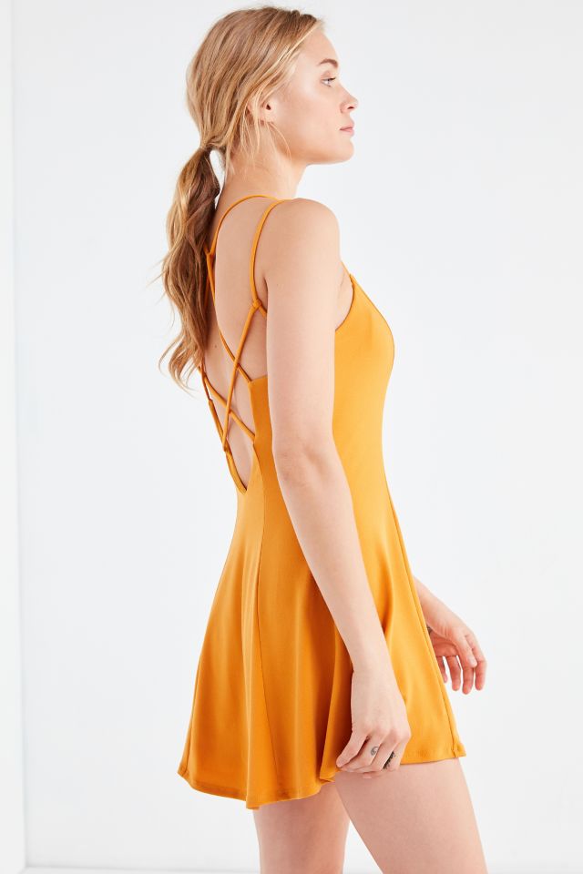 Silence + Noise Strappy Low-Back Mini Skater Dress #5