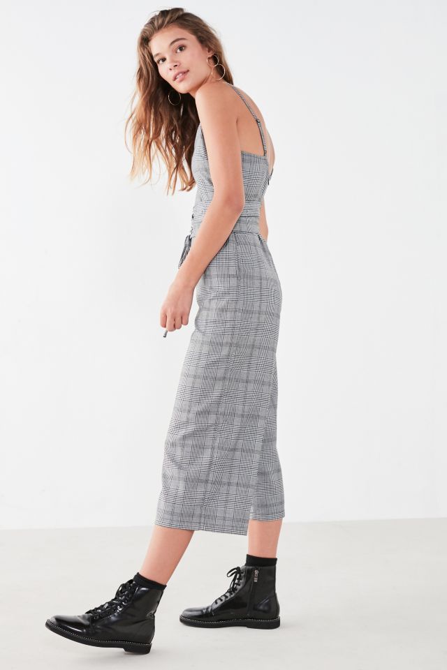 Silence + Noise Glenn Plaid Corset Jumpsuit #4