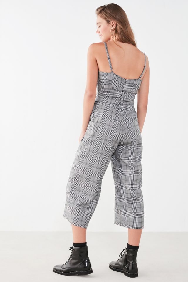Silence + Noise Glenn Plaid Corset Jumpsuit #5