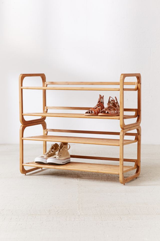 Stackable Bamboo Shoe Rack