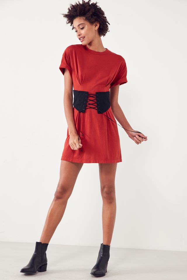 Silence + Noise Seamed Waist T-Shirt Dress #2