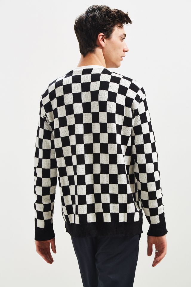 Lazy Oaf Mono Check Cardigan Sweater #3