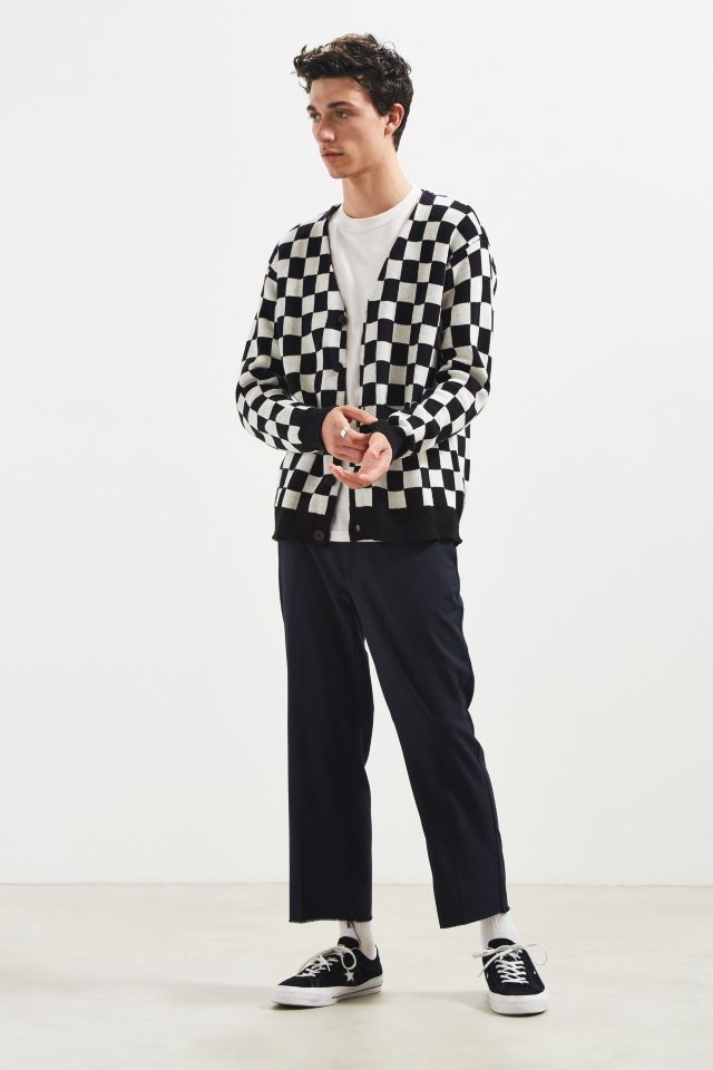 Lazy Oaf Mono Check Cardigan Sweater #5