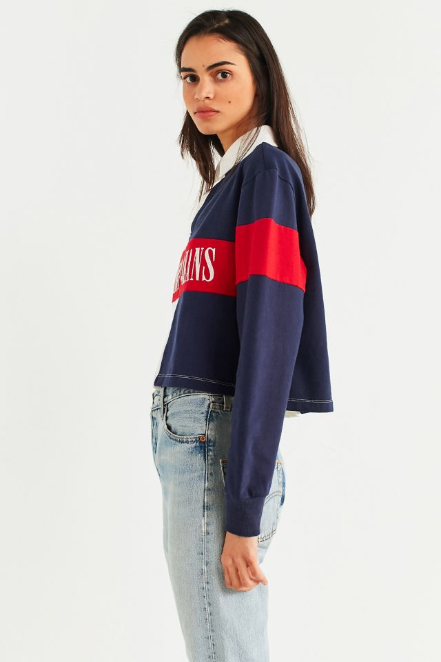 Tommy jeans shop cropped rugby shirt