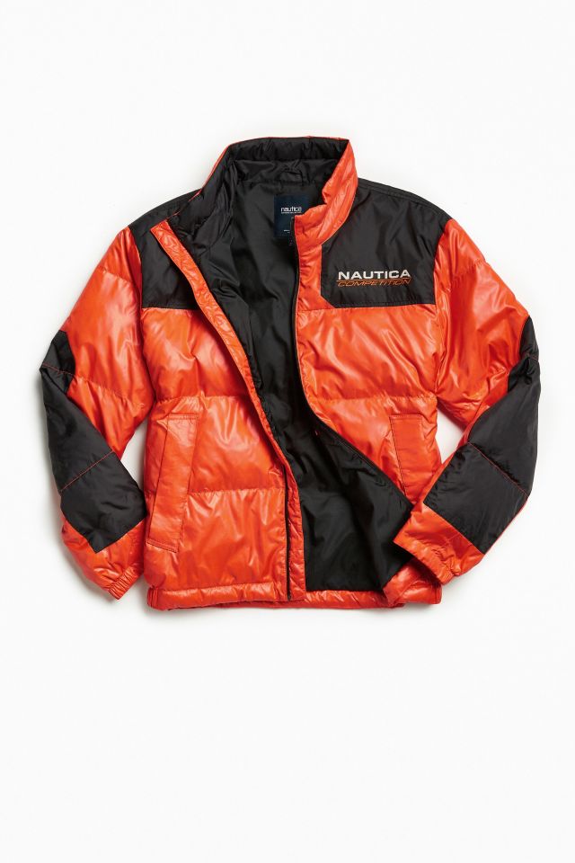 Nautica red puffer clearance coat