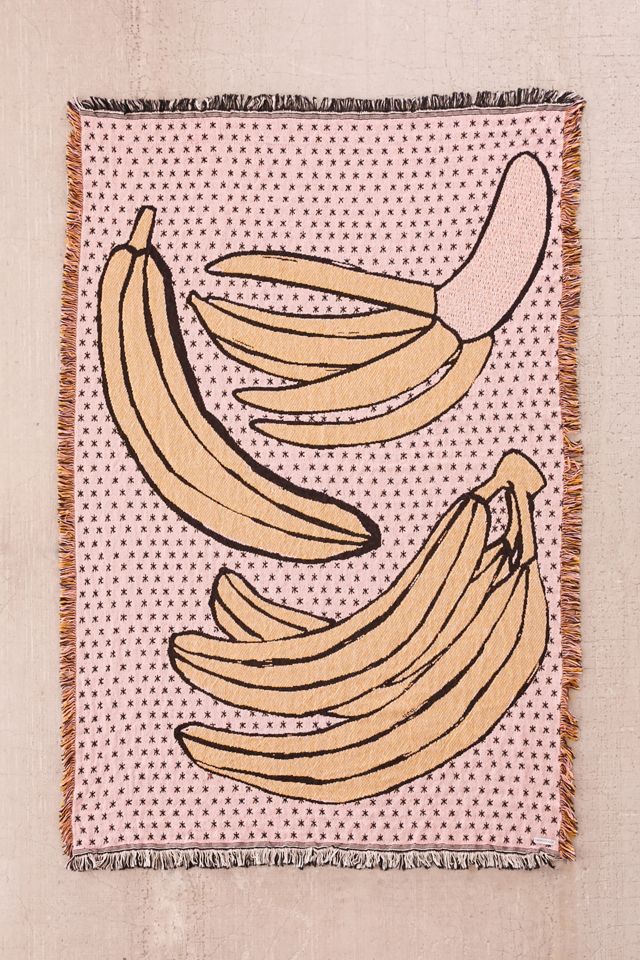 Calhoun & Co. Bananas! Woven Throw Blanket #2