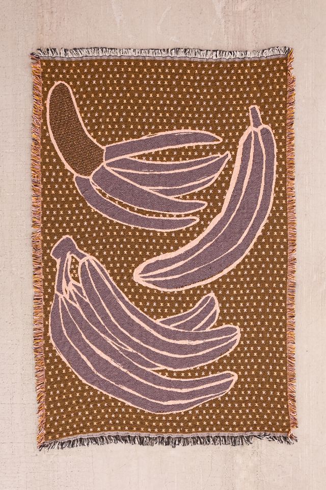 Calhoun & Co. Bananas! Woven Throw Blanket #3
