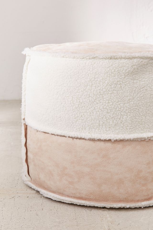Faux Sheepskin Pouf #2