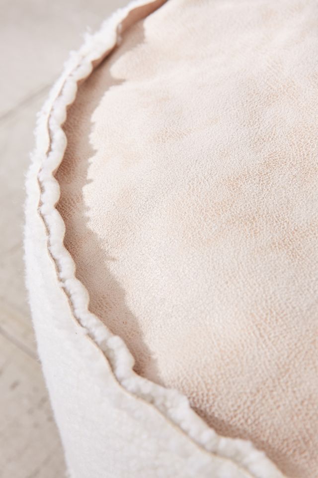 Faux Sheepskin Pouf #3