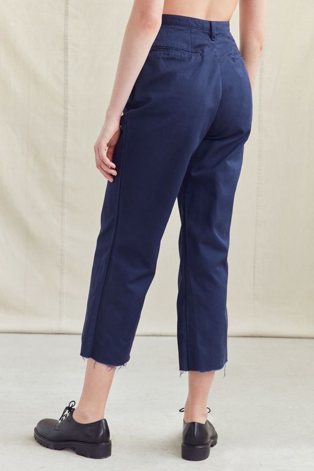 Vintage Cropped Frayed Work Pant #1