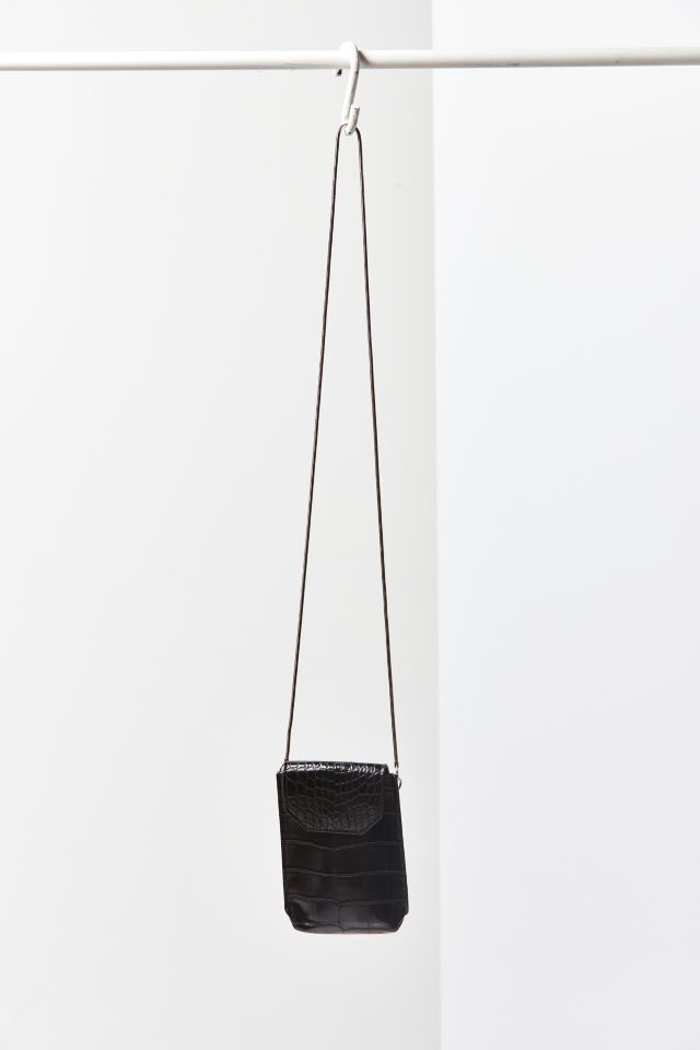 Petit sac à bandoulière en faux crocodile #1