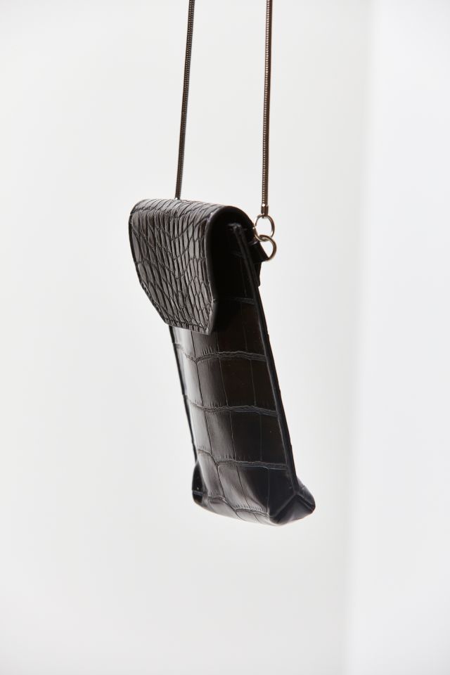 Petit sac à bandoulière en faux crocodile #3