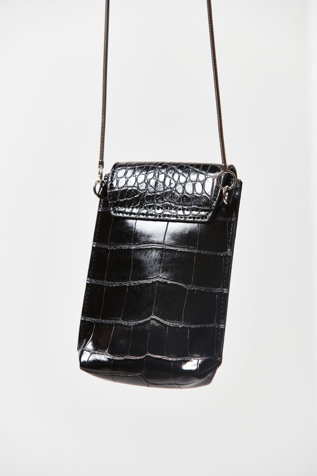 Petit sac à bandoulière en faux crocodile #5