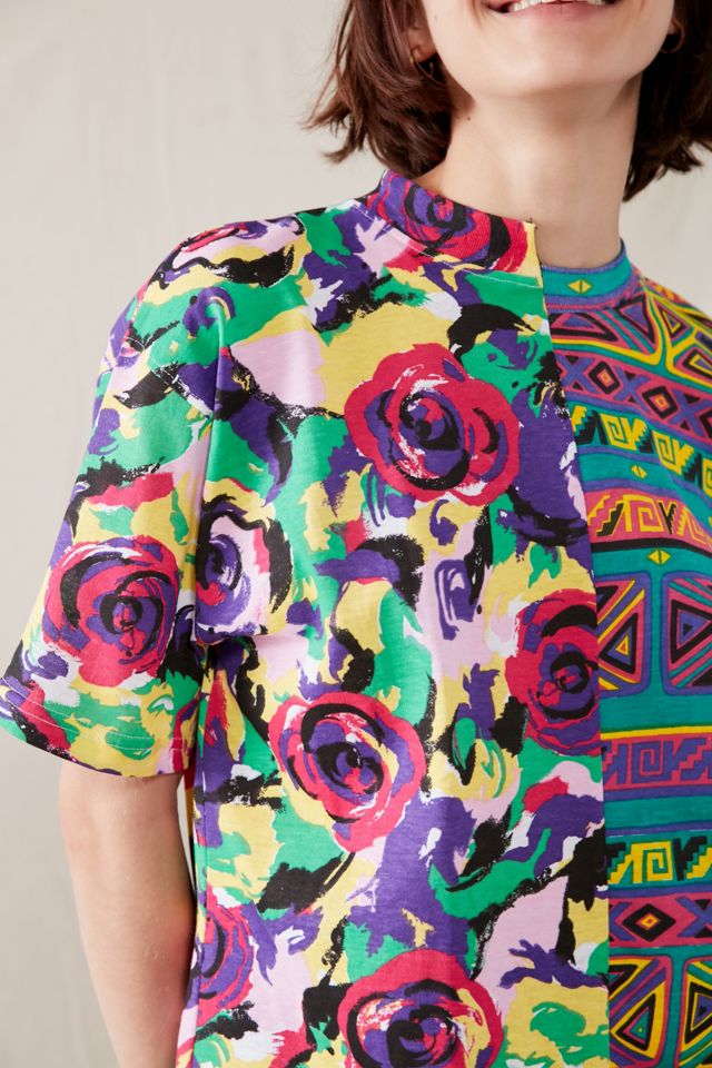 Urban Renewal Recycled Abstract Spliced Graphic Tee #2