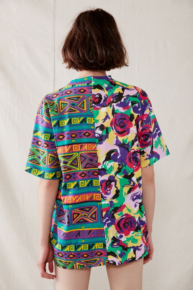 Urban Renewal Recycled Abstract Spliced Graphic Tee #3