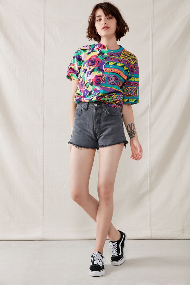 Urban Renewal Recycled Abstract Spliced Graphic Tee #4