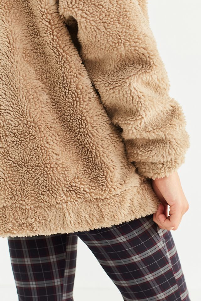 Light Before Dark Oversized Faux Sherpa Zip-Up Jacket #5