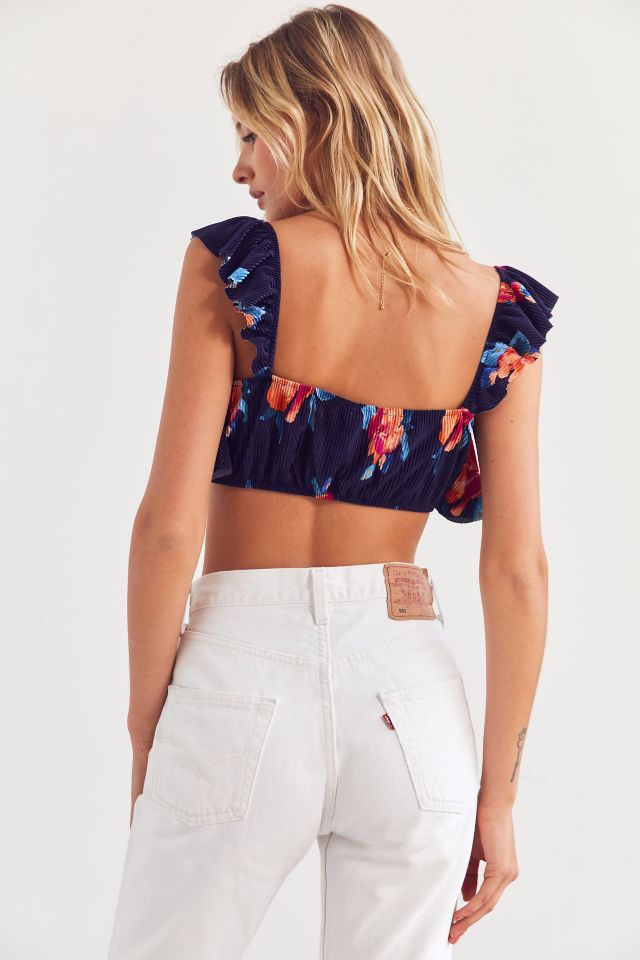 Camisole courte à volants et fleurs Kimchi Blue #1