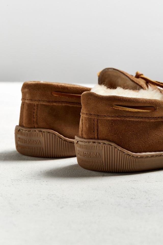 Minnetonka Sheepskin Hard Sole Moccasin Slipper #4
