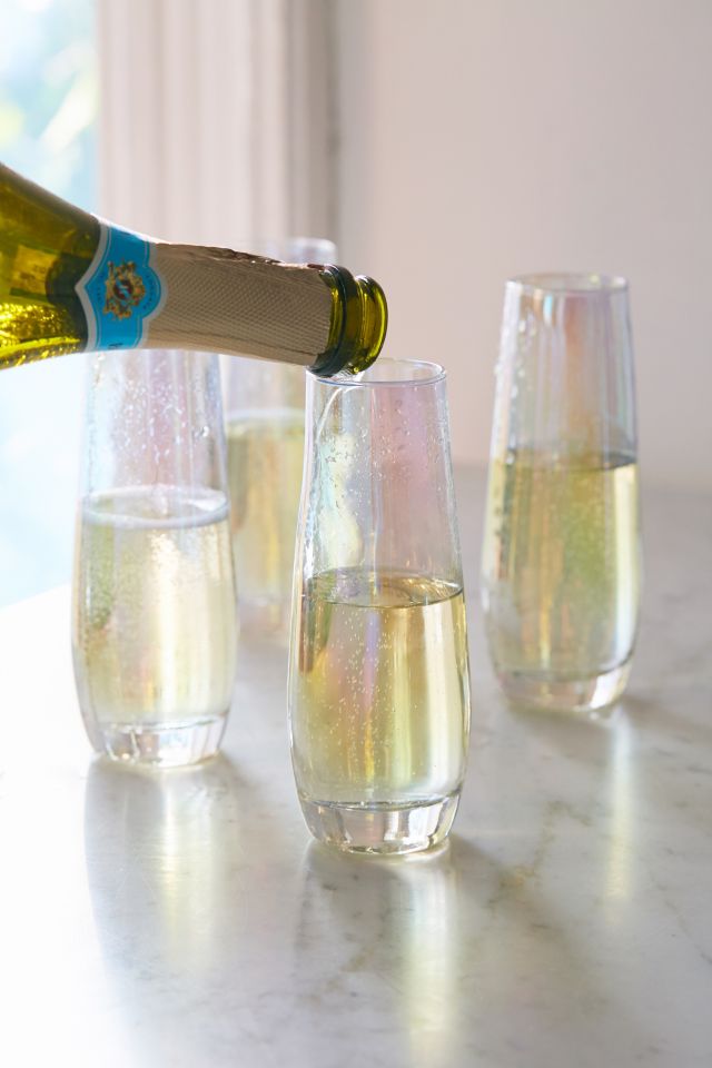 Iridescent Stemless Flute Glass - Set Of 4 #1