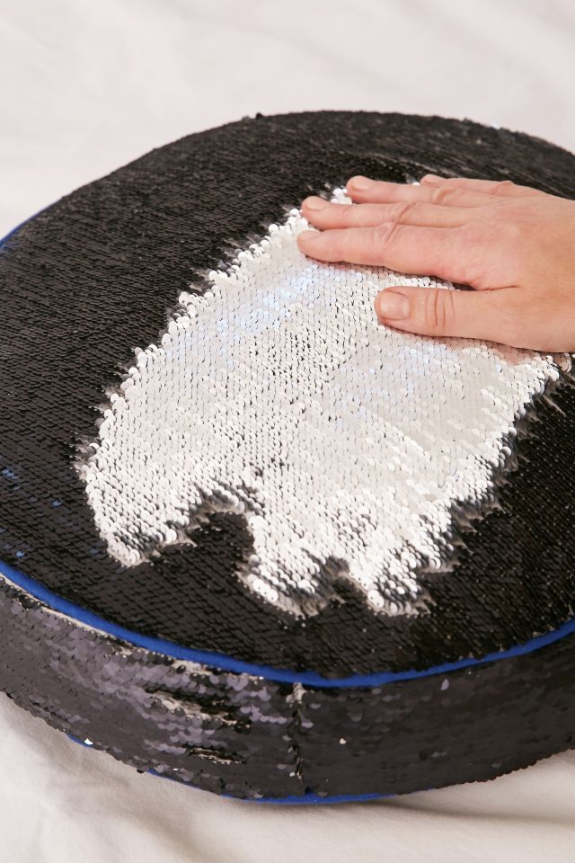 Mermaid Reversible Sequin Round Pillow #2