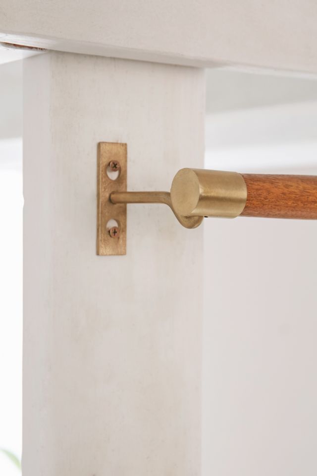 Mid-Century Modern Wood Curtain Rod #1