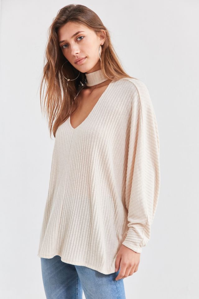 Silence + Noise Sky Open Mock-Neck Sweater #5
