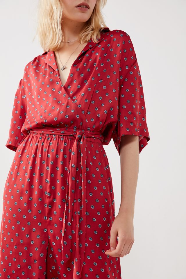 UO Bezel Wrap Belted Jumpsuit #4