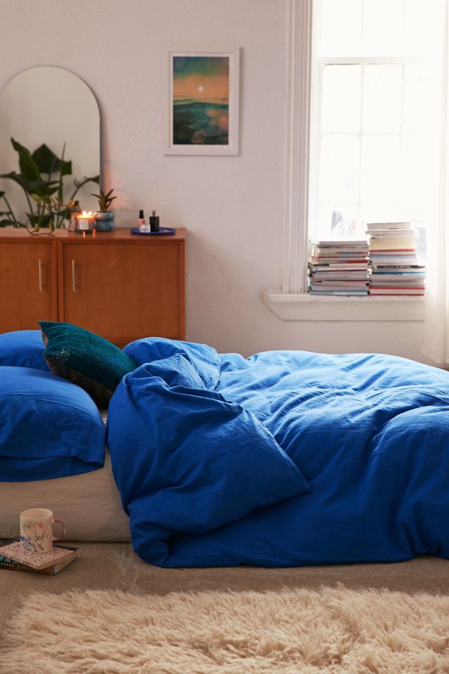 Linen Blend Cobalt Duvet Cover #1