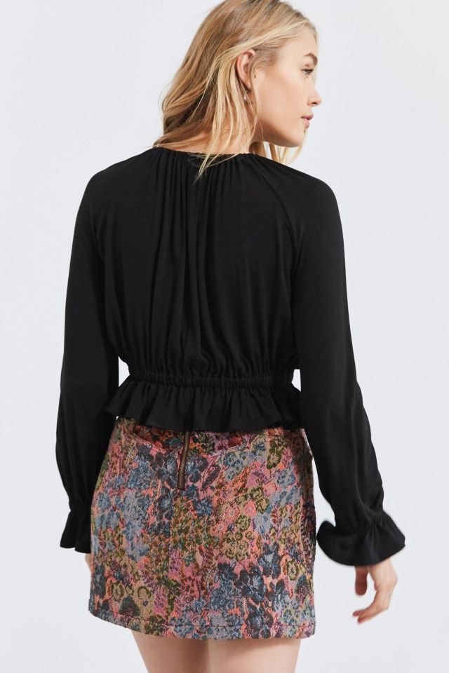 Kimchi Blue Bella Pleated Ruffle Blouse #1