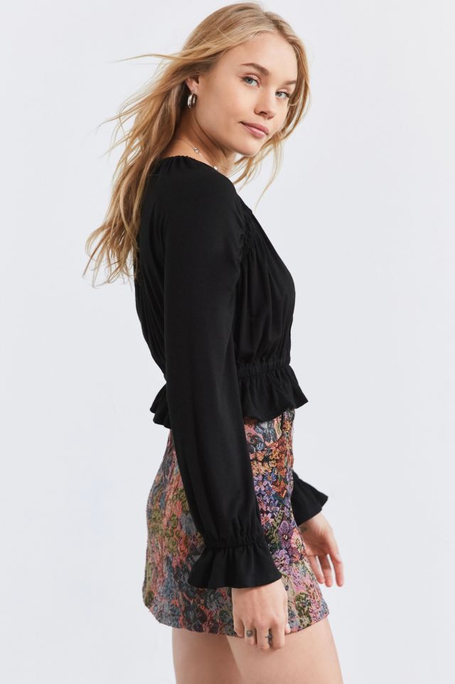 Kimchi Blue Bella Pleated Ruffle Blouse #2