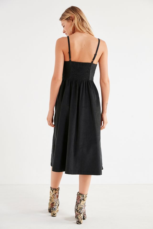 UO Emilia Corduroy Button-Down Midi Dress #2