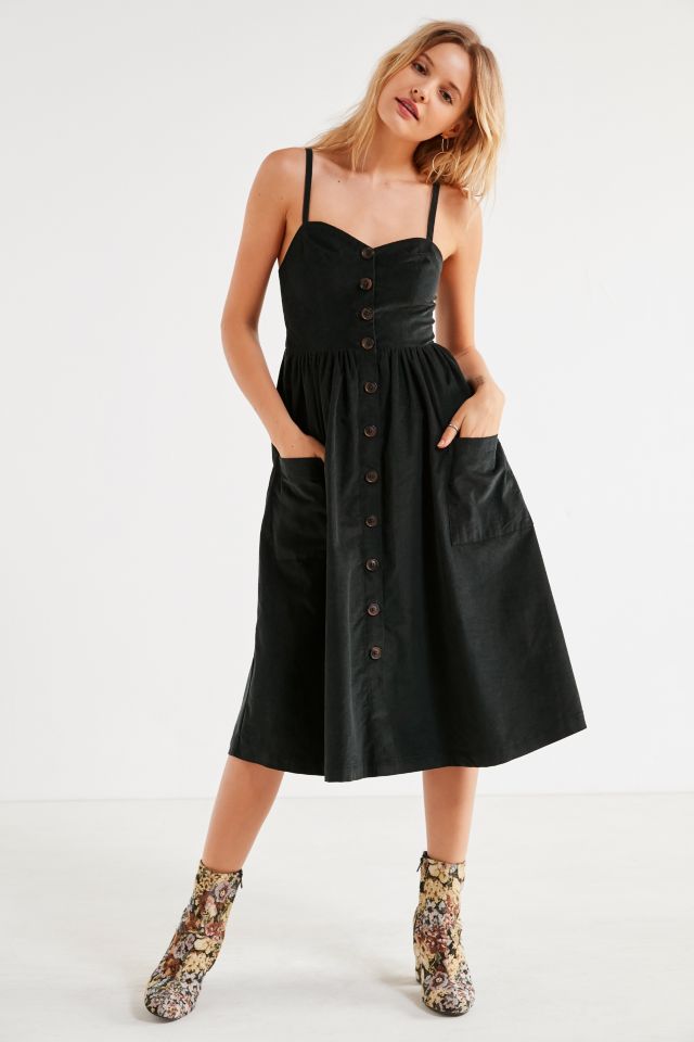 Urban outfitters button 2024 down midi dress