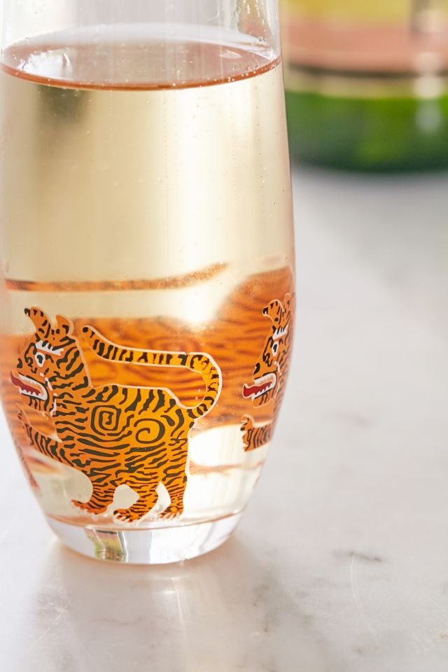 Tiger Stemless Champagne Flute – Set of 2 #1