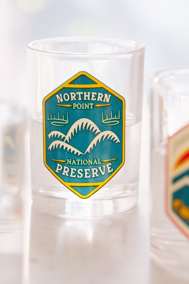 Retro Camping Logo Shot Glasses Set #4