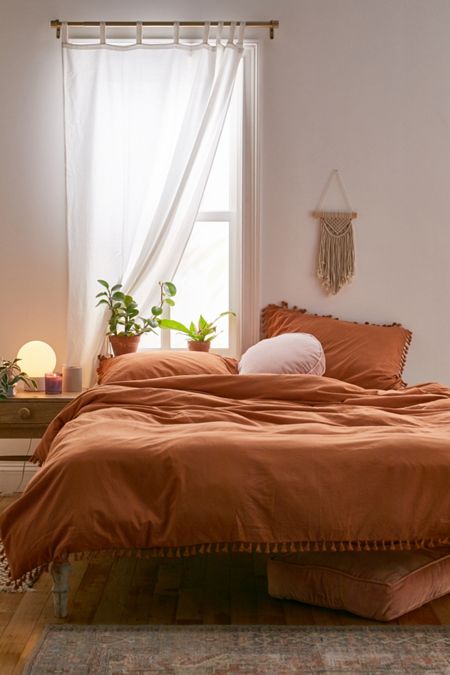 Warm Bright Bedding Uo Color, Washed Cotton Duvet Cover Urban Outfitters