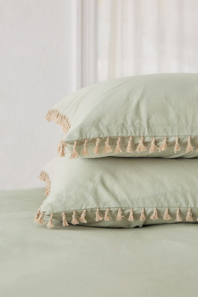 Washed Cotton Tassel Sham Set #2