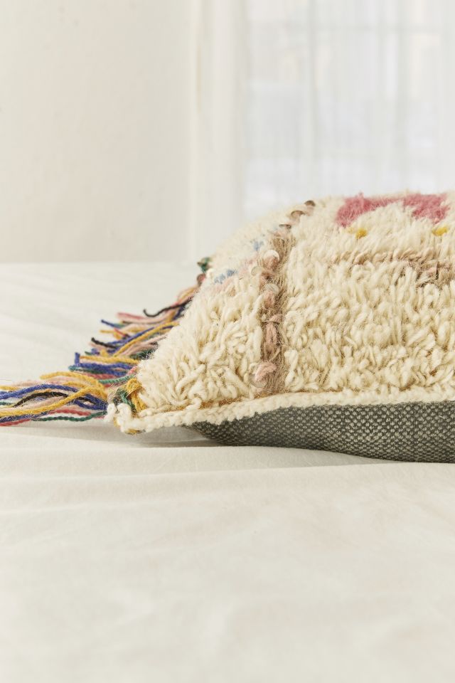 Embellished Boucherouite Fringe Pillow #2