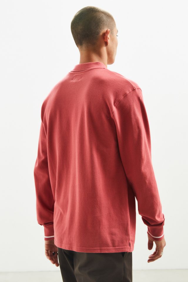 Stussy Pique Long Sleeve Polo Shirt #3
