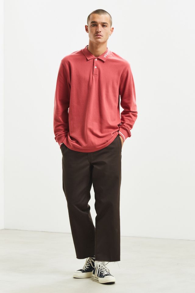 Stussy Pique Long Sleeve Polo Shirt #5