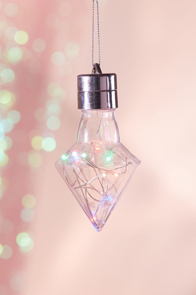 Rainbow Firefly Light Diamond Bulb Christmas Ornament #2
