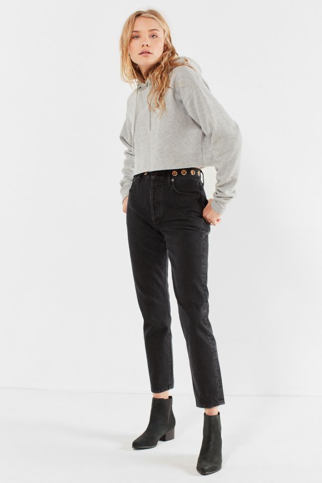 AGOLDE Jamie High Rise Jean Black Grommet