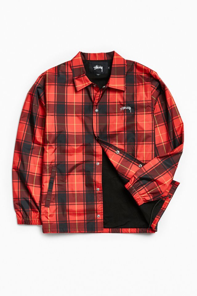 Stussy Cruize Plaid Coach Jacket | Urban Outfitters Stussy Cruize Plaid Coach Jacket | Urban Outfitters