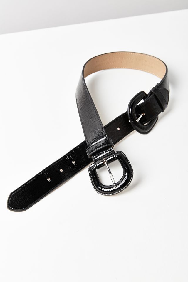 Ceinture en cuir verni à double boucle #2